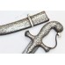 Handmade Dagger Knife Damascus Steel Blade Silver Bidari Persian Handle - 16